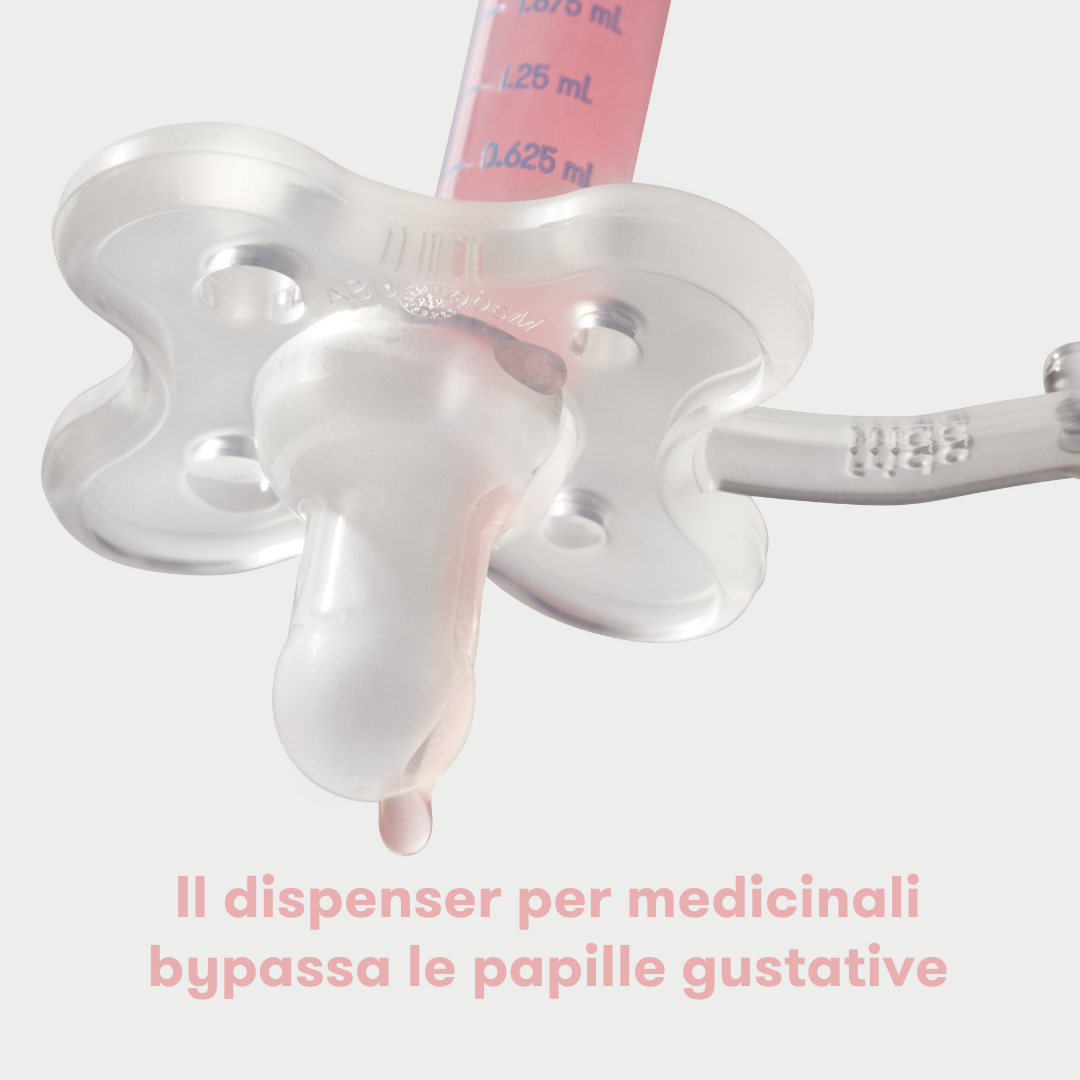 Dispenser per medicinali a forma di ciuccio